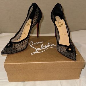 Louboutin Neoalto 100 Dentelle Resille/VV- Size 39.5